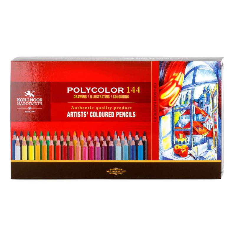 Polycolor- Künstlerfarbstifte 144er Set im Metalletui - KOH-I-NOOR